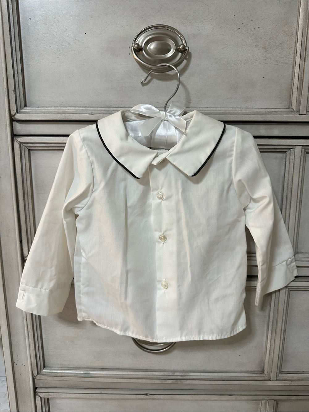 Good Lad Cream Button-Front Shirt with Contrast Trim